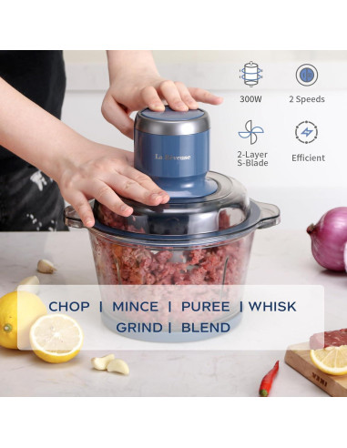 Procesador de Alimentos La Reveuse 300W, 7 Tazas, Azul
