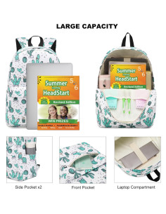 Mochila Escolar 3 en 1 Dezcrab para Niñas con Almuerzo y Estuche 2