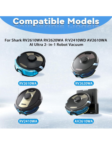 Repuestos para Aspiradora Robot Shark lvtengai 8 Mopas 2 Filtros