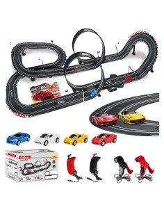 Pista de Carreras Eléctrica Tucraew 8,84 m con 4 Coches