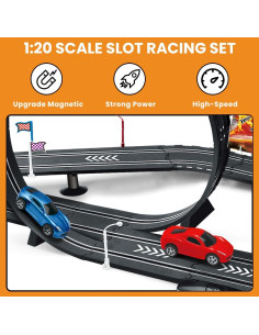 Pista de Carreras Eléctrica Tucraew 8,84 m con 4 Coches 2