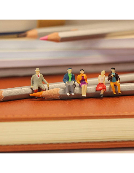 Hiawbon 50 Figuras 1:87 para Modelos de Trenes y Dioramas Hiawbon 50 Figuras 1:87 para Modelos de Trenes y Dioramas