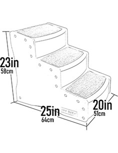 Escalera para Mascotas Pet Gear Easy Step III Extra Ancha 3 Escalones hasta 90.7 kg 2