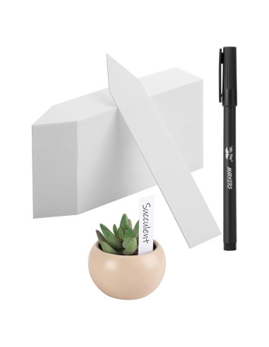 Etiquetas para Plantas Mr. Pen 100 Pcs 10.16 cm Blancas