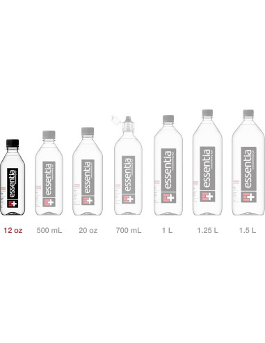 Agua Alcalina Essentia 12 Botellas 354 ml pH 9.5