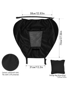 Cubierta de Sombra Impermeable para Cochecito Bebé JW0518B 2