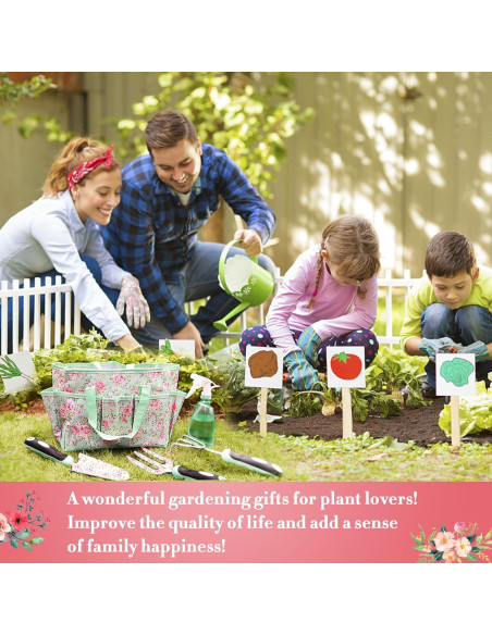 Juego de Herramientas de Jardín Carsolt 11 Pcs Floral Juego de Herramientas de Jardín Carsolt 11 Pcs Floral