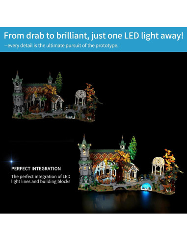 Kit de Luz LED BrickSoul para LEGO 10316 Rivendell con Sonido