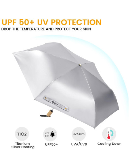 Paraguas G4Free UPF 50+ Plegable 106,68 cm Ligero Auto Abrir Paraguas G4Free UPF 50+ Plegable 106,68 cm Ligero Auto Abrir