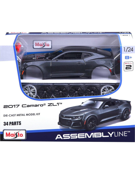 Maisto 1:24 Chevrolet Camaro ZL1 Modelo a Escala Negro Maisto 1:24 Chevrolet Camaro ZL1 Modelo a Escala Negro