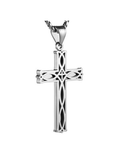 Collar Cruz Celta Infinito HZMAN Acero Inoxidable 55.88 cm