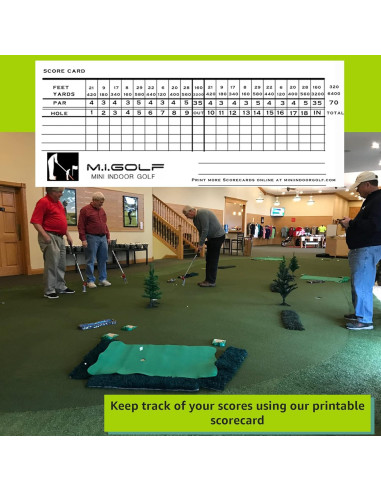 Set de Mini Golf Interior Mini Indoor Golf con 2 Golfistas
