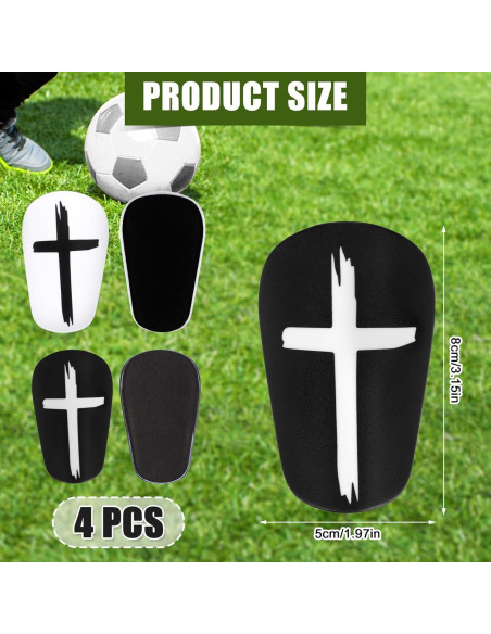 Espinilleras Mini XIHIRCD 8x5cm Negro Blanco Protección Espinilleras Mini XIHIRCD 8x5cm Negro Blanco Protección