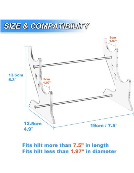 Soporte Acrílico para Sable de Luz Cosmos 2 Niveles 19 cm Soporte Acrílico para Sable de Luz Cosmos 2 Niveles 19 cm