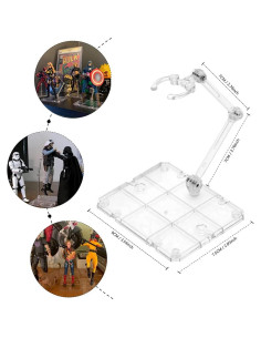 Soporte para Figuras de Acción XISTEST 8 PCS Transparente 2