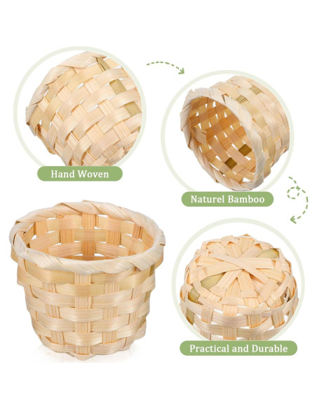 Cestas de Mimbre NUOBESTY 6pcs 7.5cm para Almacenamiento Cestas de Mimbre NUOBESTY 6pcs 7.5cm para Almacenamiento