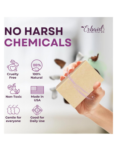 Jabón Natural para Eczema Erbaid - Alivio Piel Seca y Sensible Jabón Natural para Eczema Erbaid - Alivio Piel Seca y Sensible