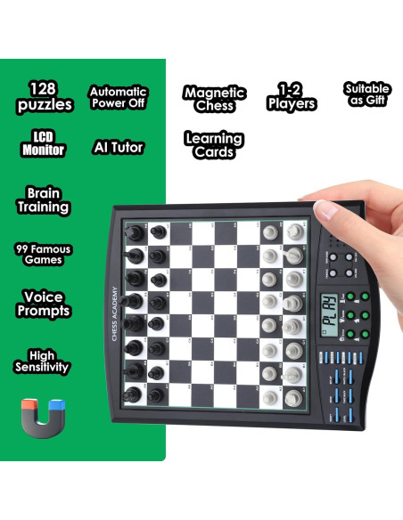 Juego de Ajedrez Electrónico LEAFITOYS con Tutor de Voz Juego de Ajedrez Electrónico LEAFITOYS con Tutor de Voz