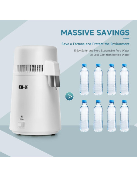 Destilador de Agua CO-Z 4L Purificador de Escritorio Destilador de Agua CO-Z 4L Purificador de Escritorio