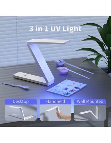 Lámpara UV Winartton 54W Plegable para Curado de Resina