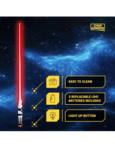 Palillos de Luz LED ChopSabers Rojo 1 Par Divertidos