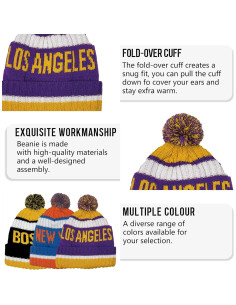 Gorro de punto City Beanie con pompon para invierno 2