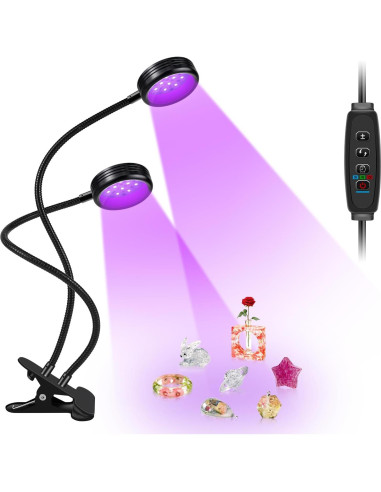 Lámpara LED UV Doble Cabeza USB 10W 395-405nm para Resina