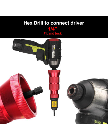 Adaptador de Taladro Corwin X1S con 150 Tuercas Rivet
