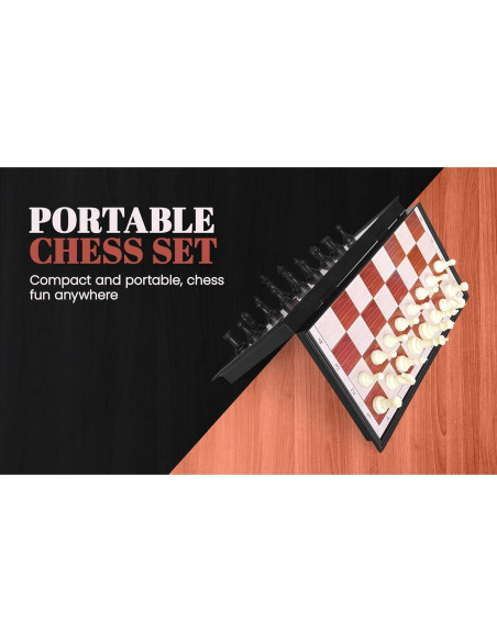Juego de Ajedrez Magnético SHLYU 24 cm Portátil y Ligero Juego de Ajedrez Magnético SHLYU 24 cm Portátil y Ligero