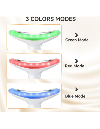 Masajeador Facial Gequip Portátil 3 Modos Cuidado Piel Blanco