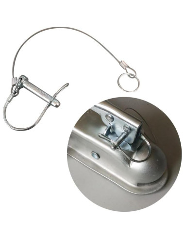 Pasador de Acoplador de Remolque HILILON 8mm x 45mm con Clip