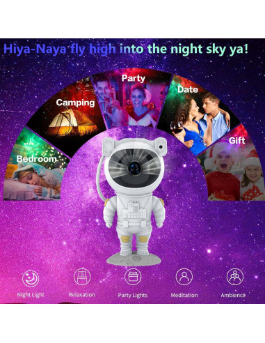 Proyector de Estrellas Hiya-Naya Astronauta Luz Nocturna