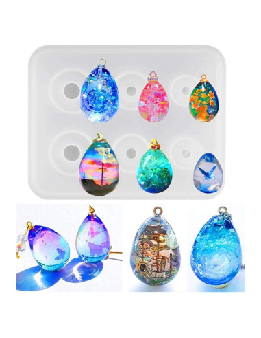 Moldes de Silicona Liscra para Joyas en Forma de Huevo 1.5-2.5 cm