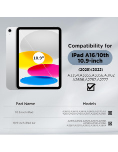 Funda Rotativa 360 CACOE para iPad 11/10 Gen 2022/2025 Azul 2