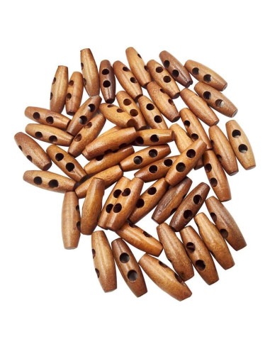 Botones de Madera Zenarao 50 Piezas 15 mm para Costura
