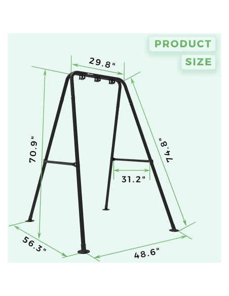 Soporte para Silla de Hamaca G TALECO GEAR 300 kg Negro Soporte para Silla de Hamaca G TALECO GEAR 300 kg Negro