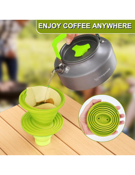Juego de cocina para camping Wesqunie 20 piezas antiadherente Juego de cocina para camping Wesqunie 20 piezas antiadherente