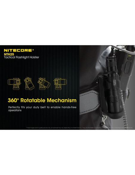 Funda Rotativa Nitecore NTH25 para Linternas Tácticas Funda Rotativa Nitecore NTH25 para Linternas Tácticas