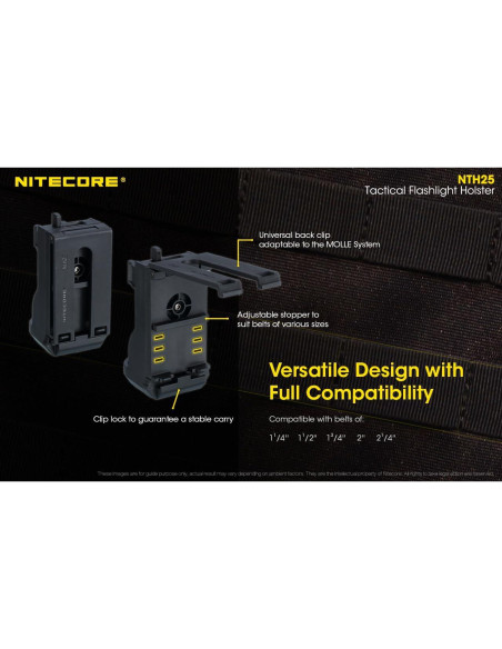 Funda Rotativa Nitecore NTH25 para Linternas Tácticas Funda Rotativa Nitecore NTH25 para Linternas Tácticas