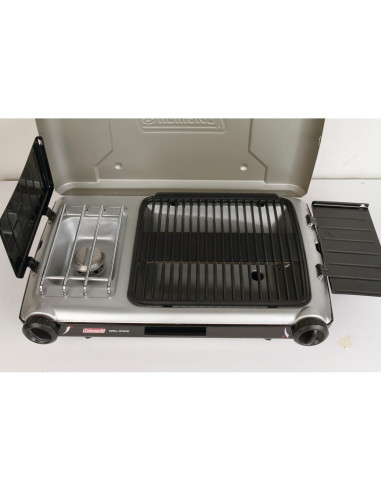 Parrilla y Estufa Coleman Mesa 2-en-1 20000 BTUs Gas Propano