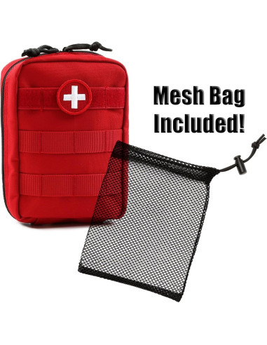 Bolsa Molle de Primeros Auxilios Orca EMT001 Roja 20x15x7cm
