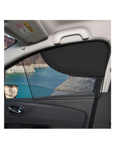Cortinas para Ventanas de Coche MUQIDA 2PCS Doble Capa UV