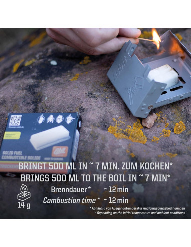 Estufa Plegable Esbit de Acero con 6 Tabletas de Combustible